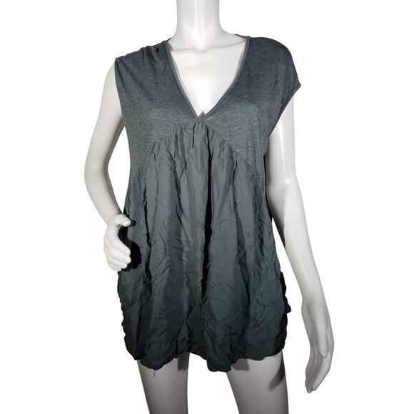Meadow Rue Womens Size Medium Vneck Sleeveless Quincy Top Open Back Pullover - Picture 1 of 6